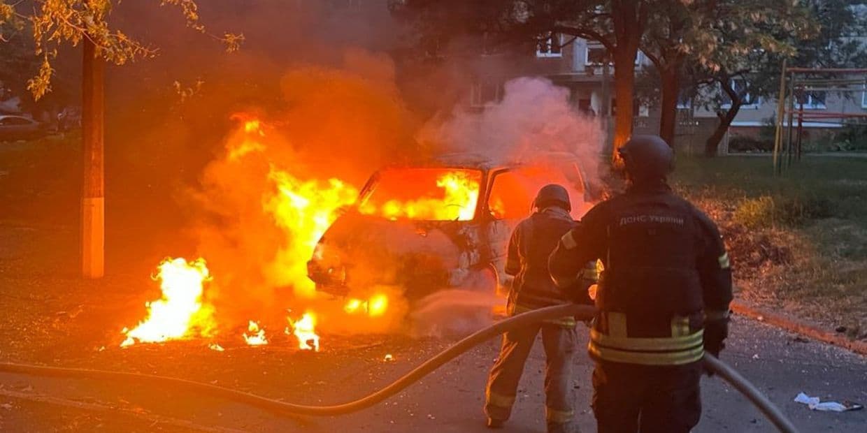 У Краматорську внаслідок дронового удару згоріла автівка (фото)