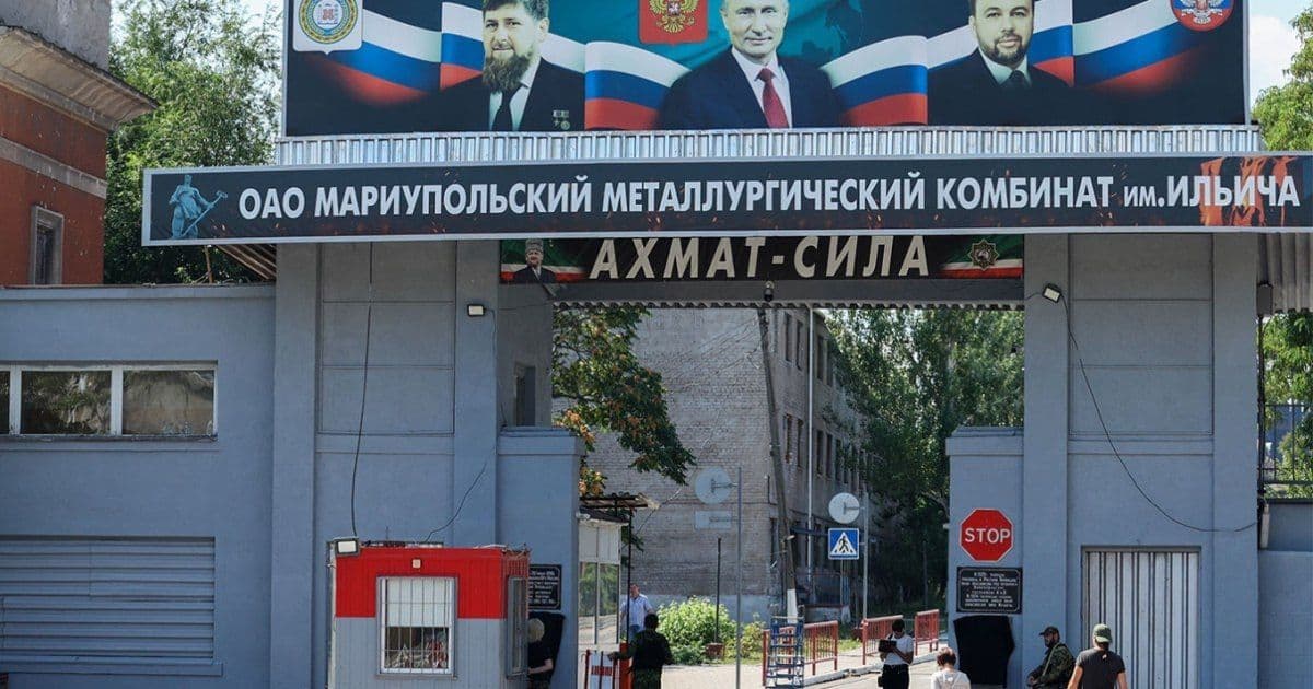 <em>ММК ім. Ілліча в окупованому Маріуполі. Фото з посту Міськради Маріуполя в Телеграм</em>