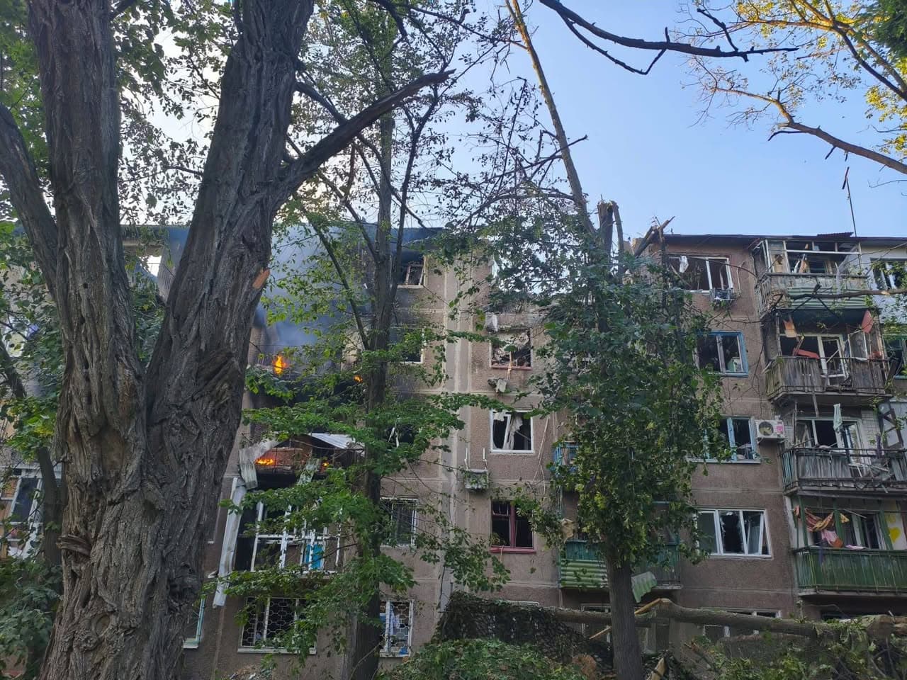 <em>Наслідки обстрілів на Донеччині. Фото: Донецької ОВА</em>
