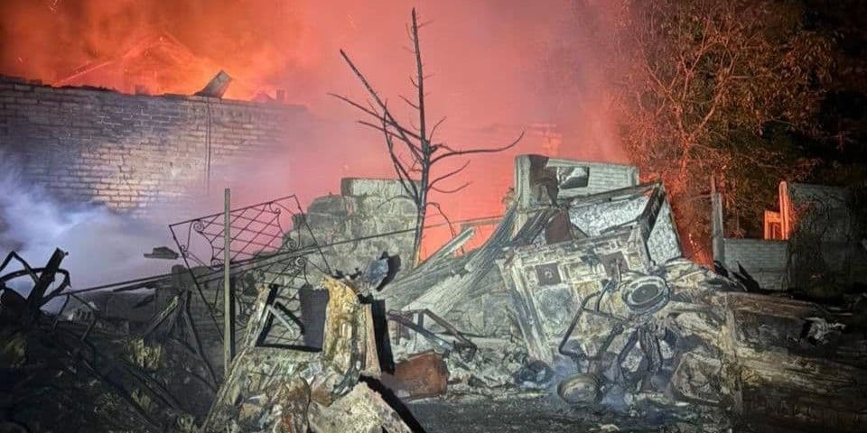 Наслідки російського удару по Слов'янську. Фото: Facebook/Вадим Лях