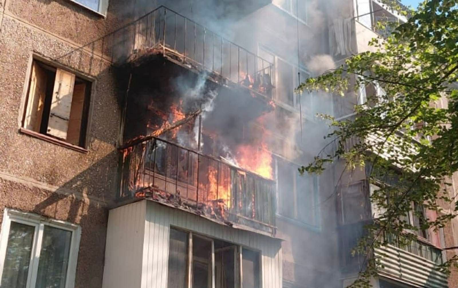 <em>Пожежа на Донеччині. Фото: ДСНС</em>