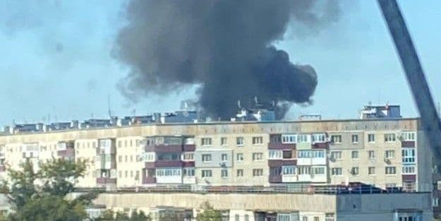 Пожежа в окупованому Сіверськодонецьку, вересень 2025 року. Фото з відкритих джерел