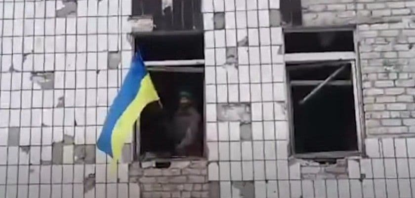 Український прапор у Костянтинівці: "Скеля" провела зачистку в місті (відео)