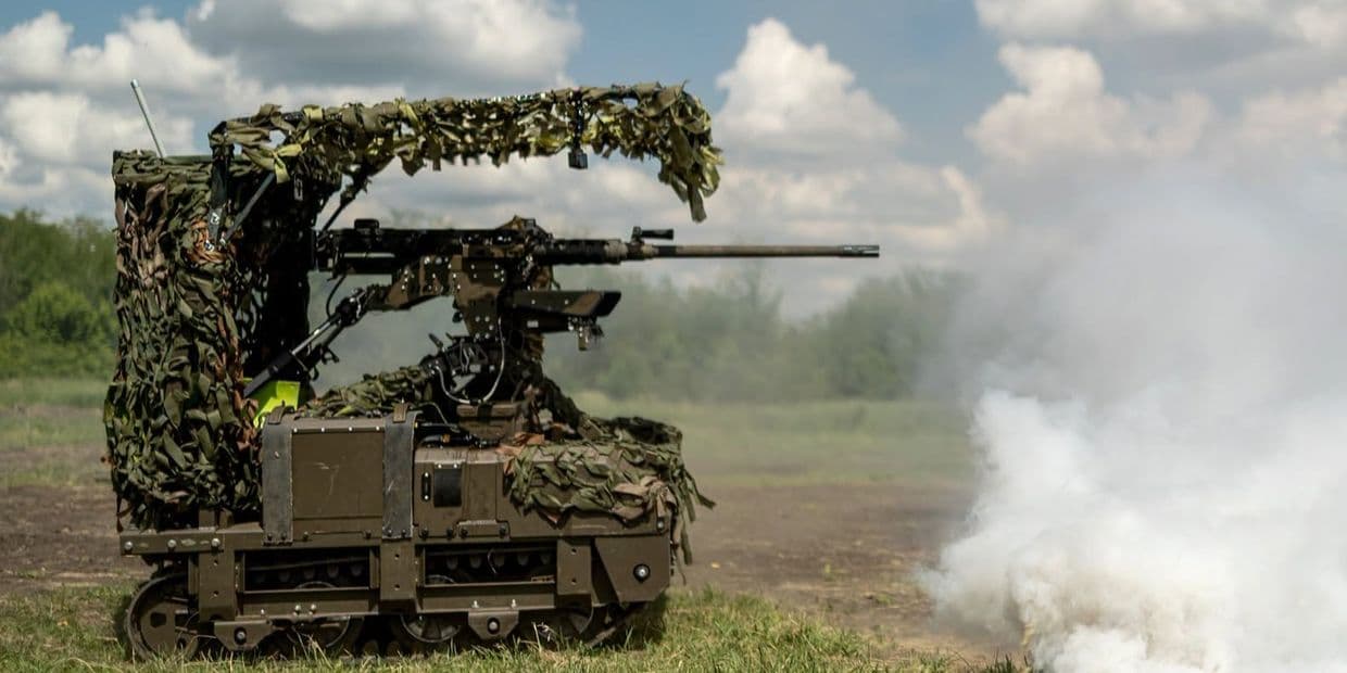 Стріляє розвідувально-ударний НРК Droid TW-12.7. Фото: 57 ОМПБр
