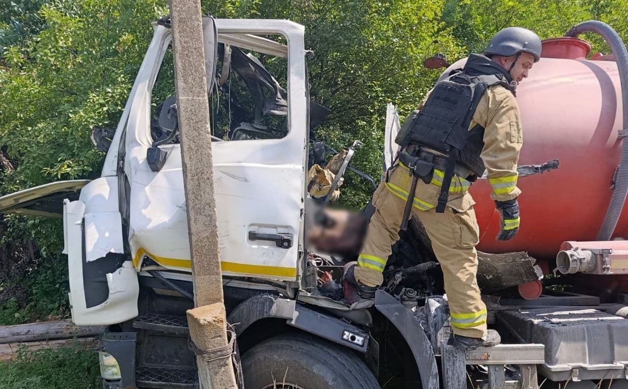 Ворожий дрон убив водія вантажівки у Надії на Донеччині (фото)