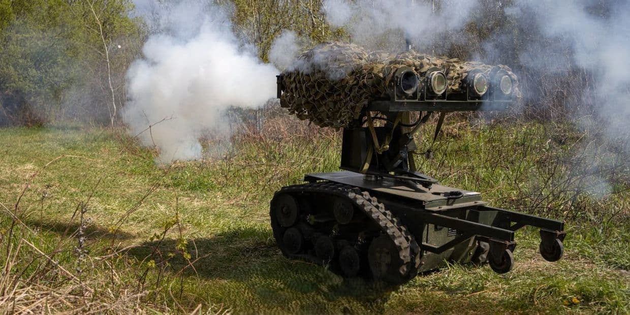 Стріляє бойовий НРК. Фото: Військовий інститут танкових військ НТУ "ХПІ"