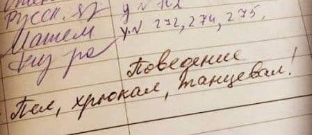 Запись в дневнике. Фото из открытых источников