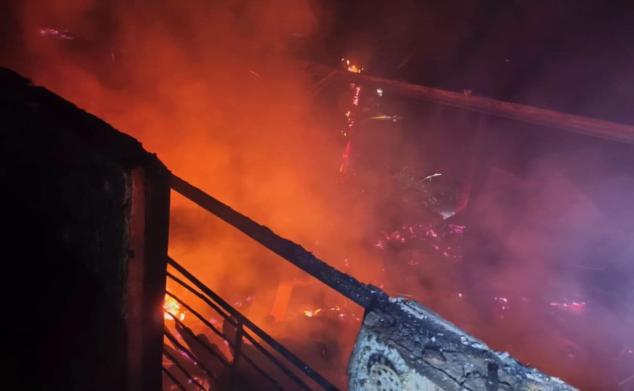 Дронова атака спричинила пожежу в Краматорській громаді (фото)