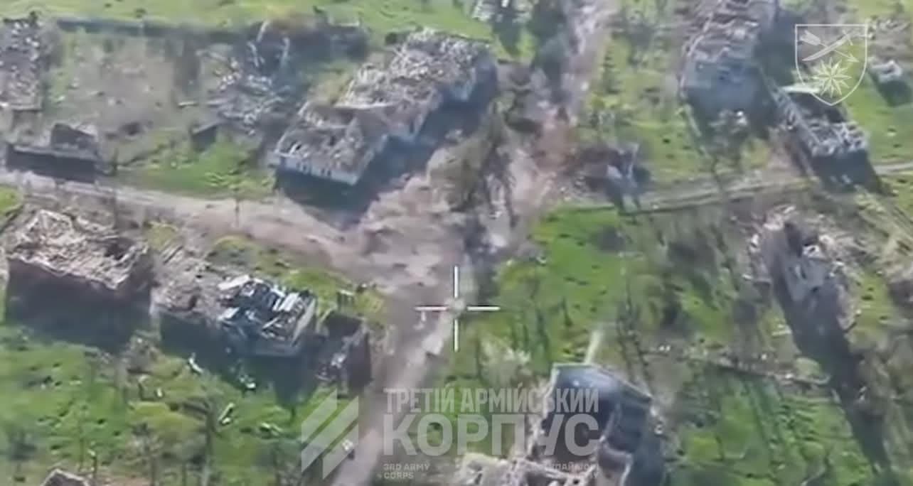 <em>Скрін відео роботи в районі Шандриголове. Третього армійського корпусу. </em>