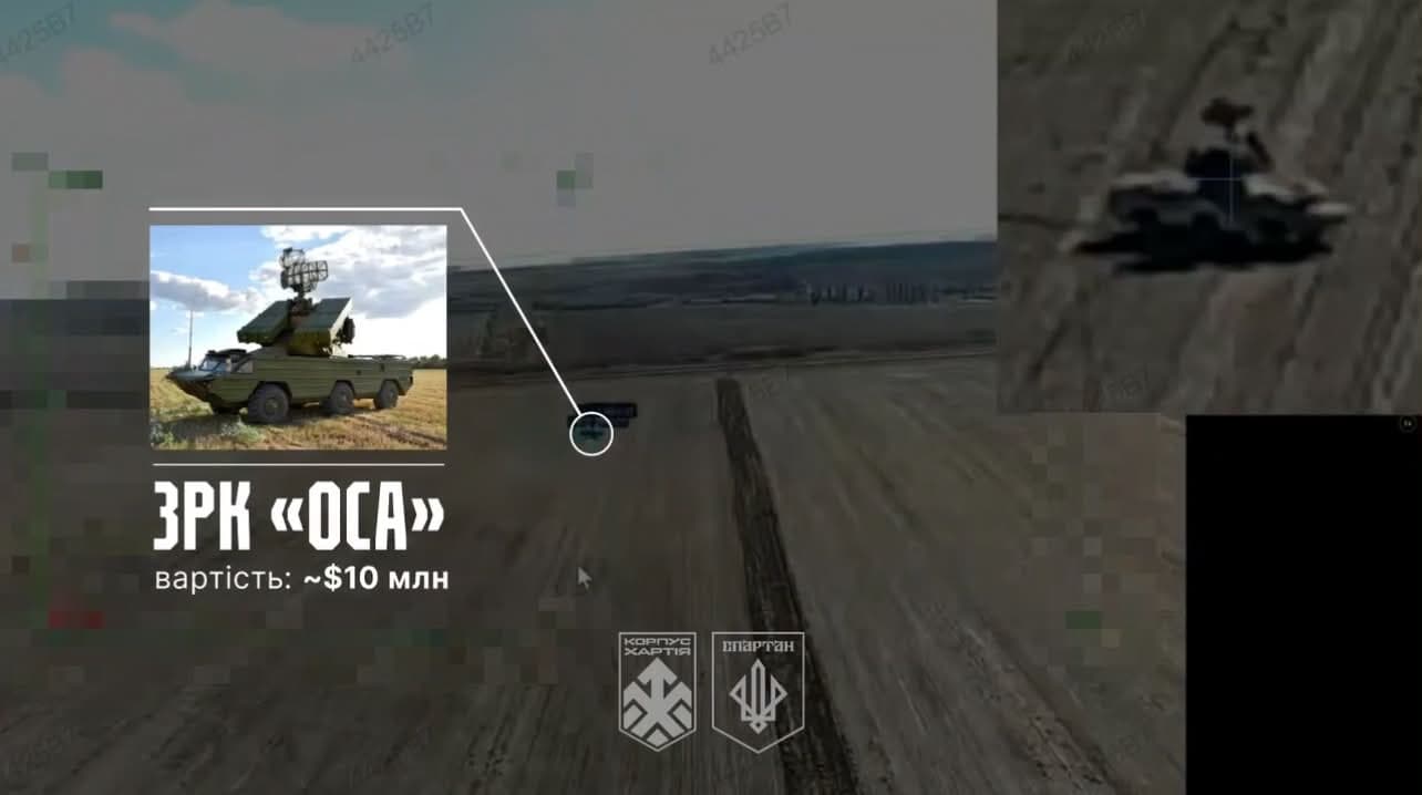 На ТОТ Донеччини український "Спартан" знищив російський ЗРК "Оса" вартістю $10 млн