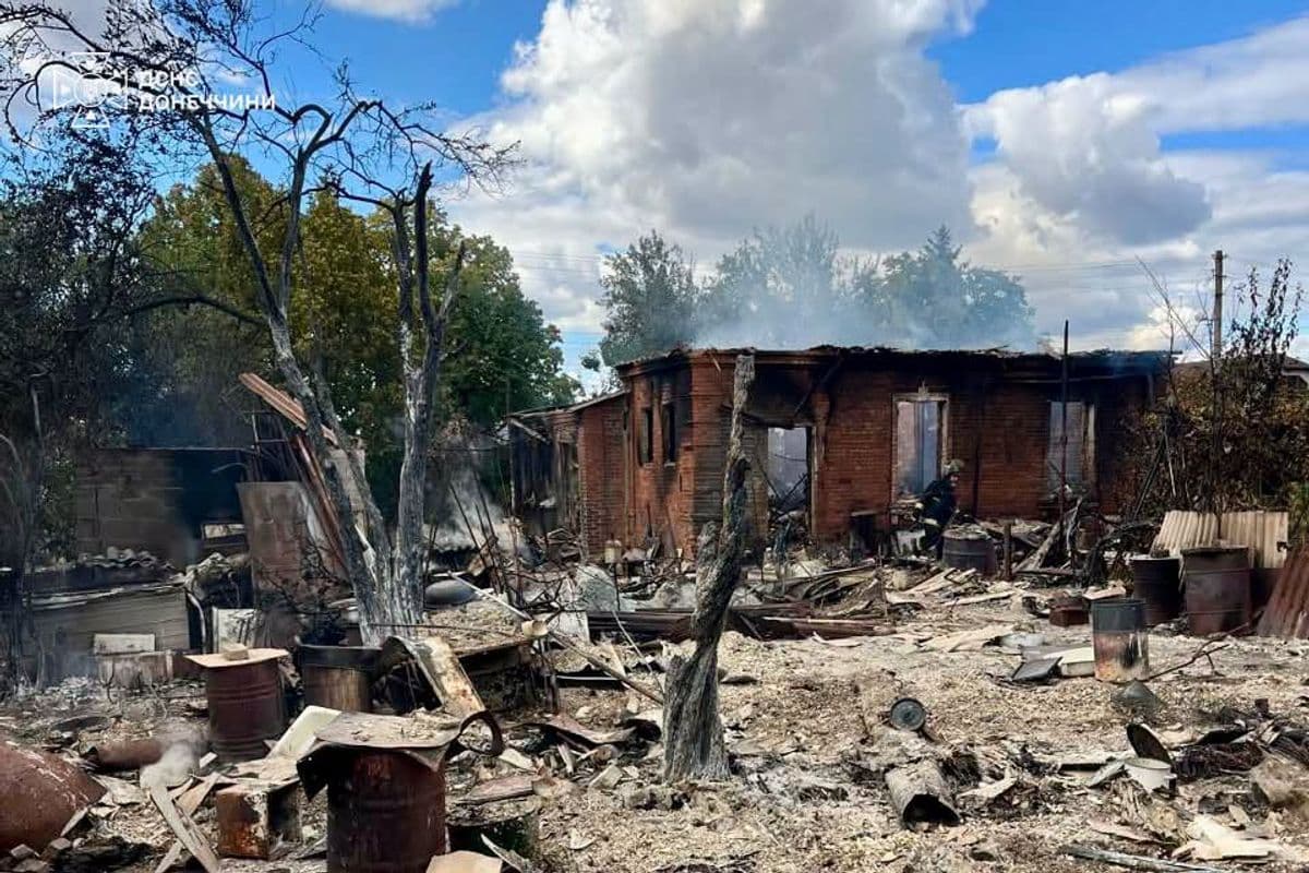 <em>Фото: ГСЧС. Последствия пожаров в Донецкой области.</em>