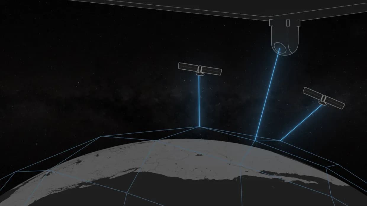 Термінал лазерного міжсупутникового зв'язку Starlink — єдина на сьогодні система лазерного зв’язку, що працює на орбіті в широких масштабах, — може бути інтегрований у супутники партнерів, що дозволить включити їх до мережі Starshield. Фото: SpaceX