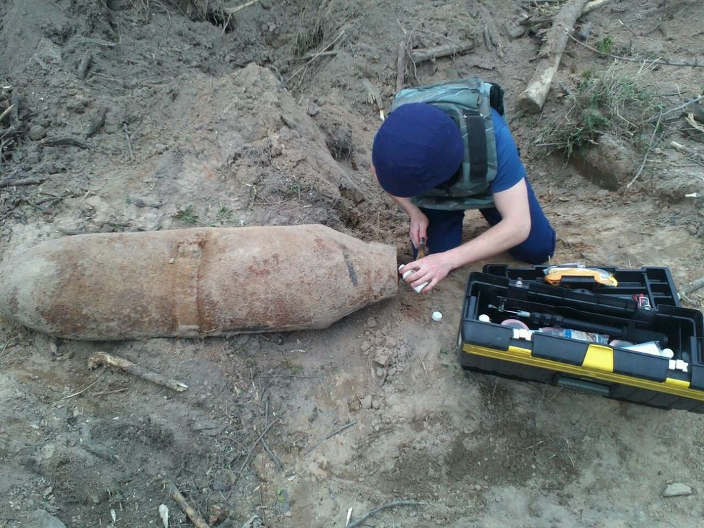 Авиабомбу весом 250 кг нашли вблизи Лимана