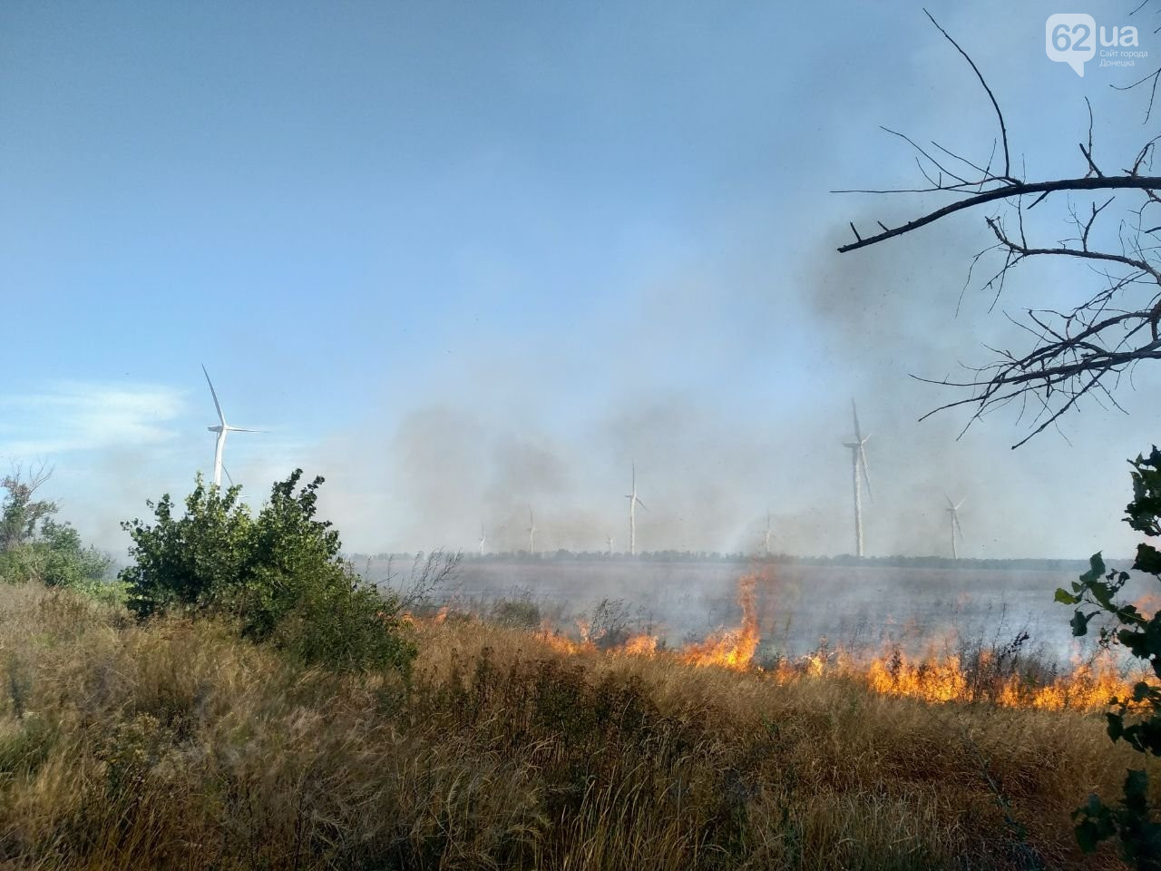 Ветровая электростанция за миллионы долларов охвачена пожаром в «ДНР»