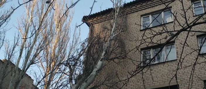 В оккупированном Донецке из-за ветра деревья падают на дома и машины