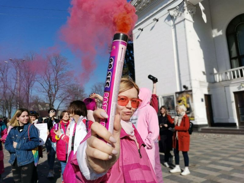 В Мариуполе прошел «розовый бунт»