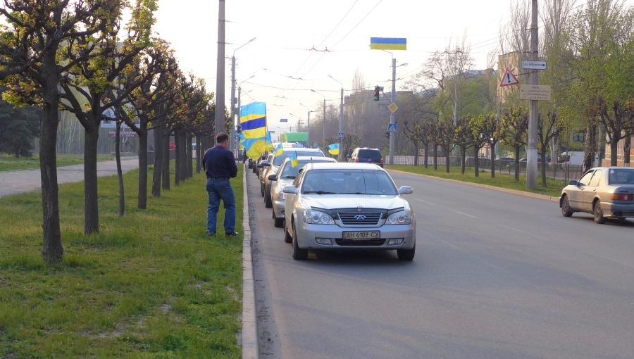 В Краматорске состоялся автопробег: посвятили шестой годовщине митинга в поддержку территориальной целостности Украины