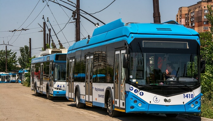 Транспортный парк в Мариуполе пополнился пятью новыми троллейбусами