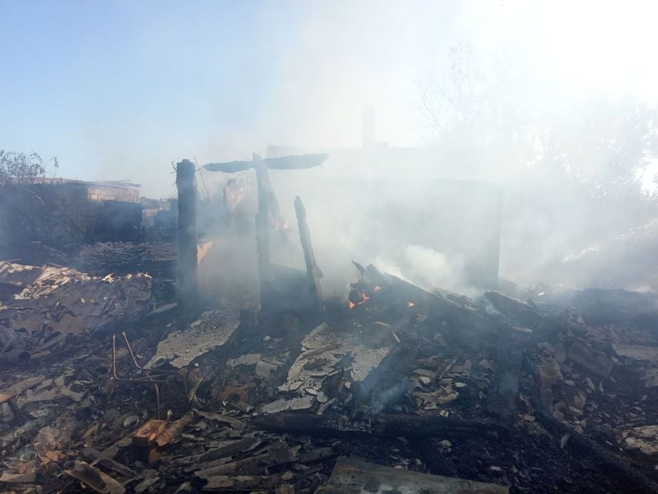 В Лимане в результате возгорания сухой травы сгорело 5 зданий