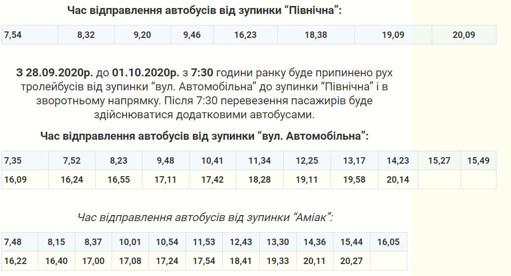 Расписание троллейбуса №6, Свеверодонецк
