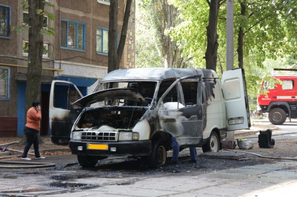 В Дружковке сгорела ГАЗель