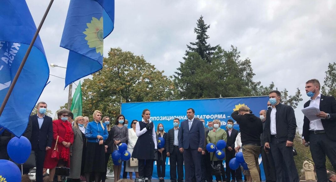 В Лимані Королевська захищала ОПЗЖ, а поліція намагалася навести порядок серед учасників політичної акції