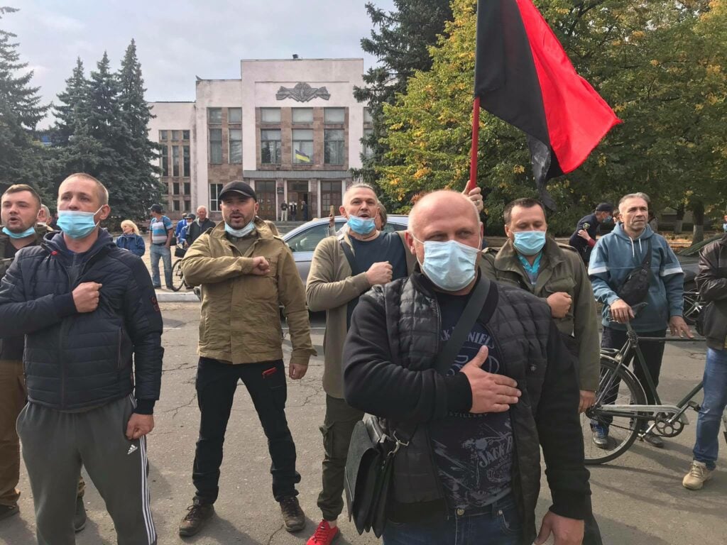 В Лимане вышли на акцию против ОПЗЖ