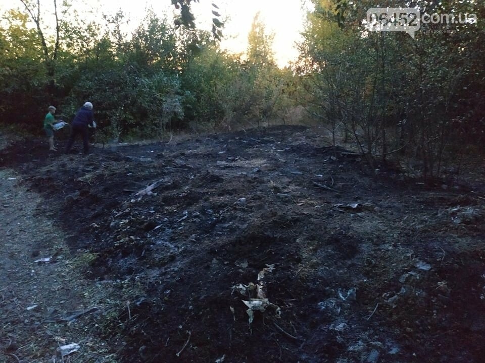 На Луганщине народные пожарные сообщили, что возле метановой заправки горела стихийная свалка