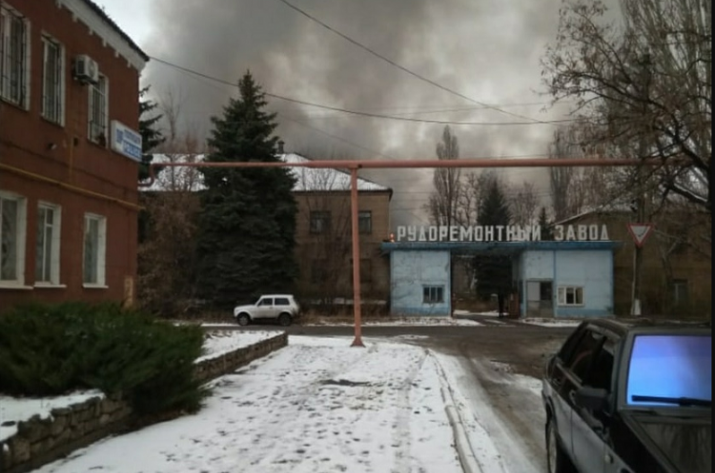 В оккупированной Горловке горел завод