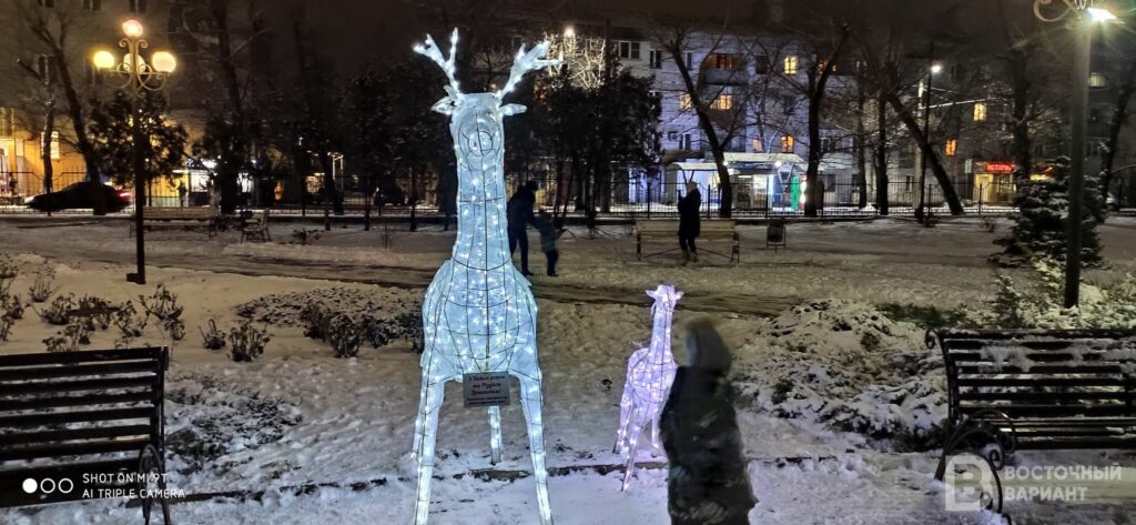 Северодонецк украсили к новогодним праздникам