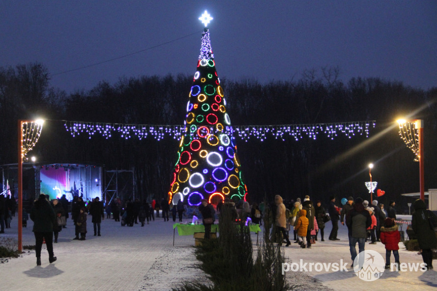 В Покровске открыли городскую елку: фото