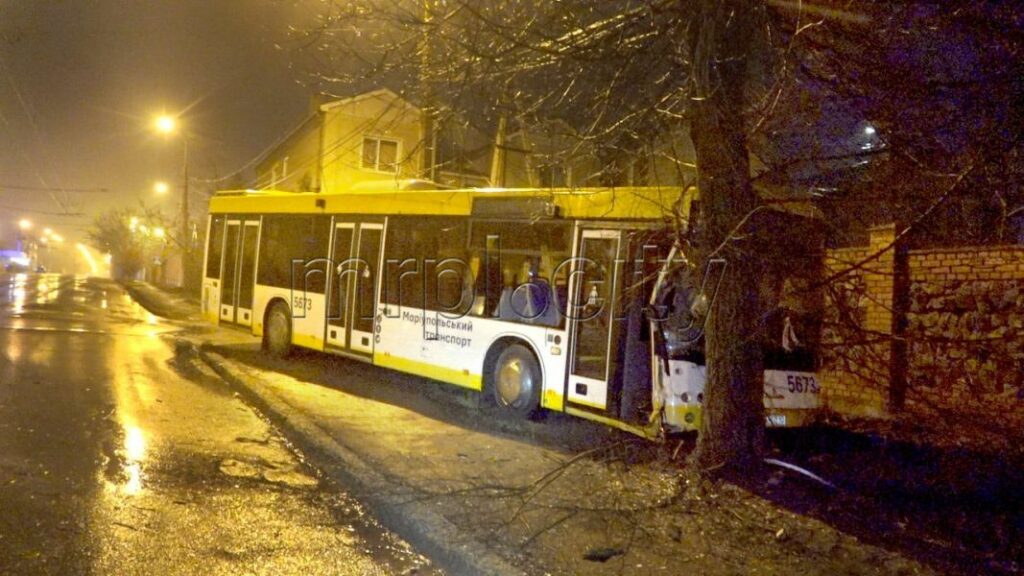 автобус врізався в дерево