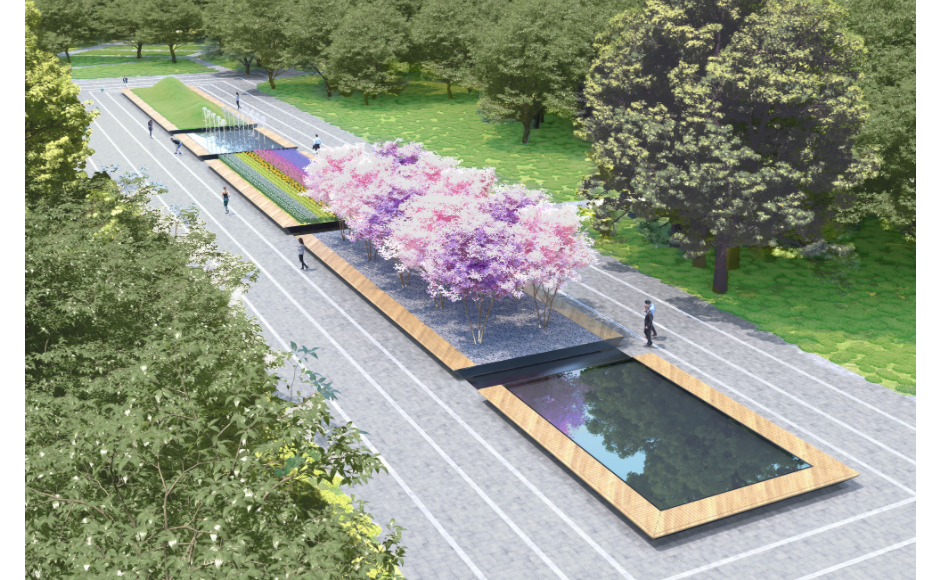 З сакурами і клумбою: в Міському саду Маріуполя побудують новий фонтан замість старого?
