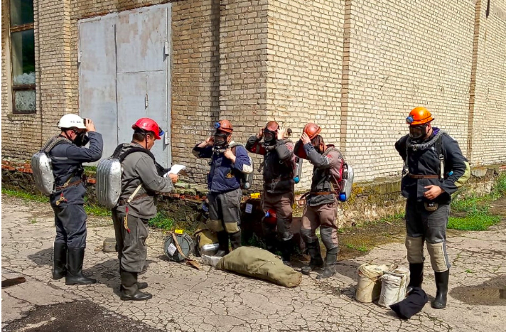 Фотофакт. На шахтах окупованої "ДНР" Донеччині пройшли "штабні навчання гірничорятувальників"