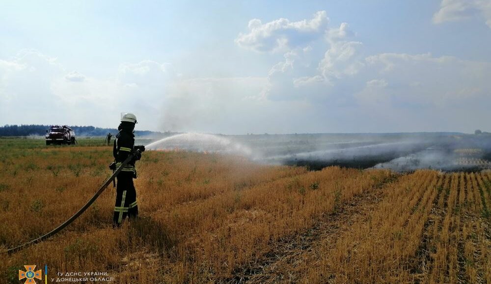 Протягом минулої доби на Донеччині сталося 13 пожеж