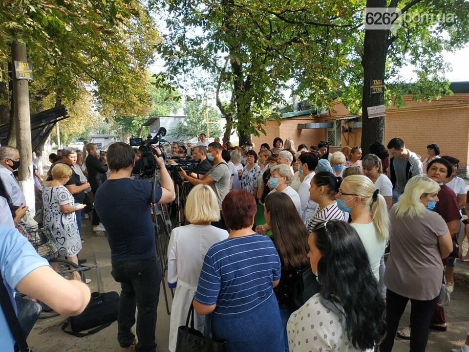 протест медиков в Славянске