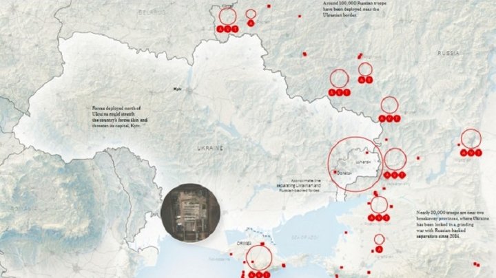 Окружают с трех сторон: опубликована карта расположения российских войск у границ Украины