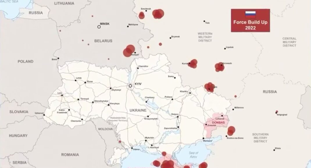 У Міноброни Британії показали схему можливого вторгнення Росії до України (відео)