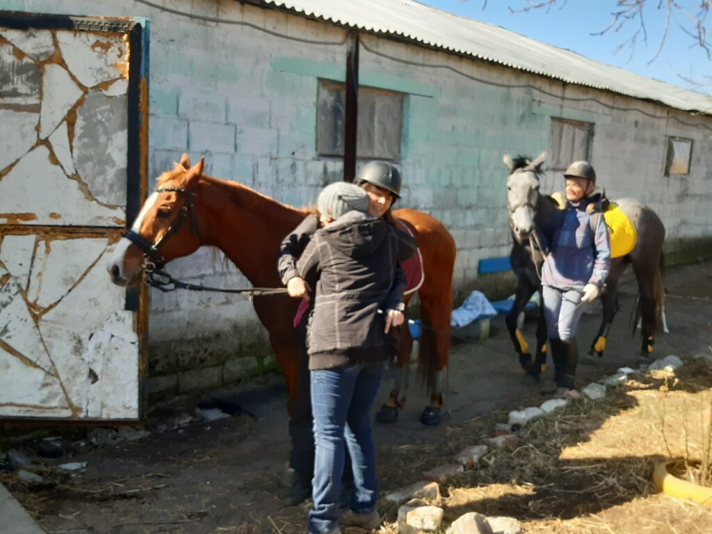В Мариуполе волонтеры спасли из-под обстрелов лошадей
