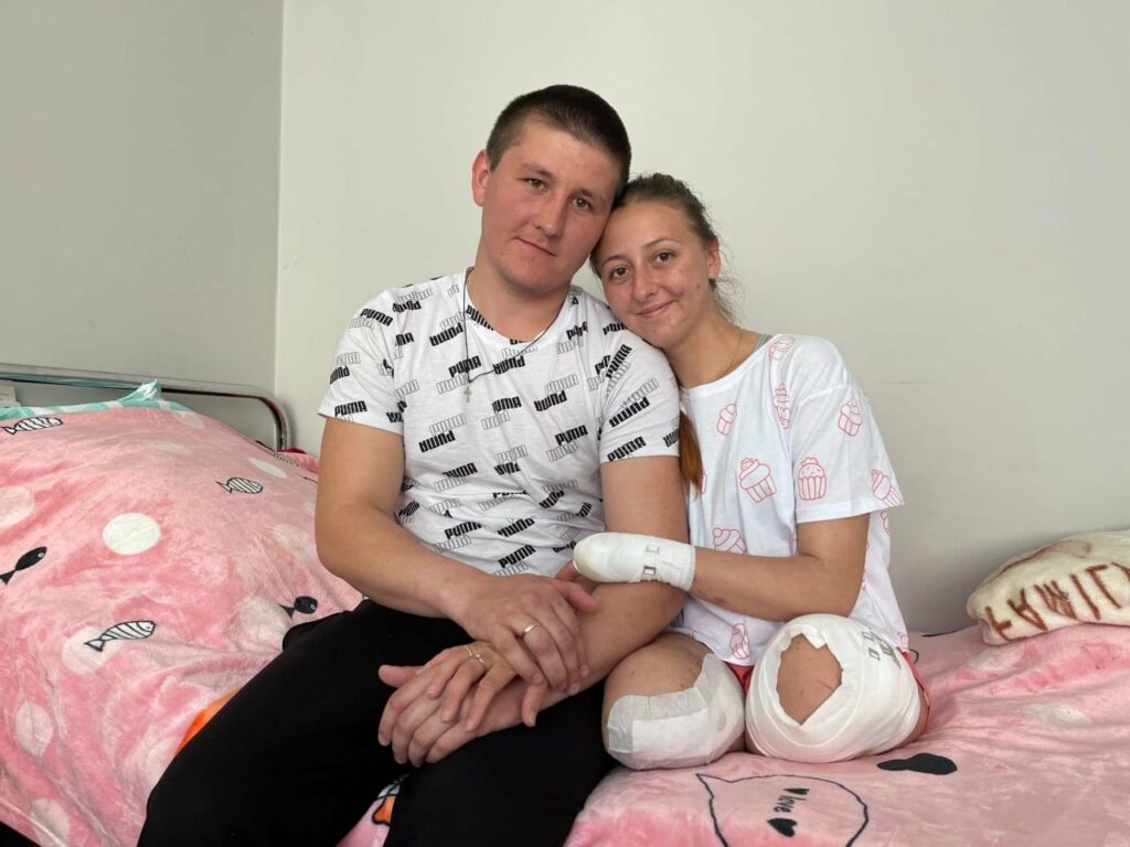 Во Львове вышла замуж медсестра из Лисичанска, потерявшая конечности из-за взрыва мины рф