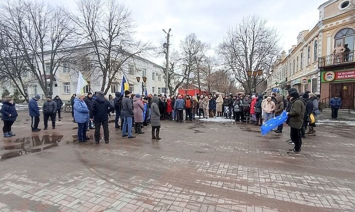 Проукраїнські мітинги в окупованому Старобільську