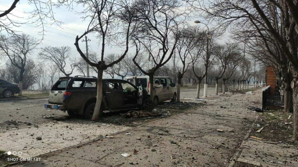 Розстріляне авто українських військових