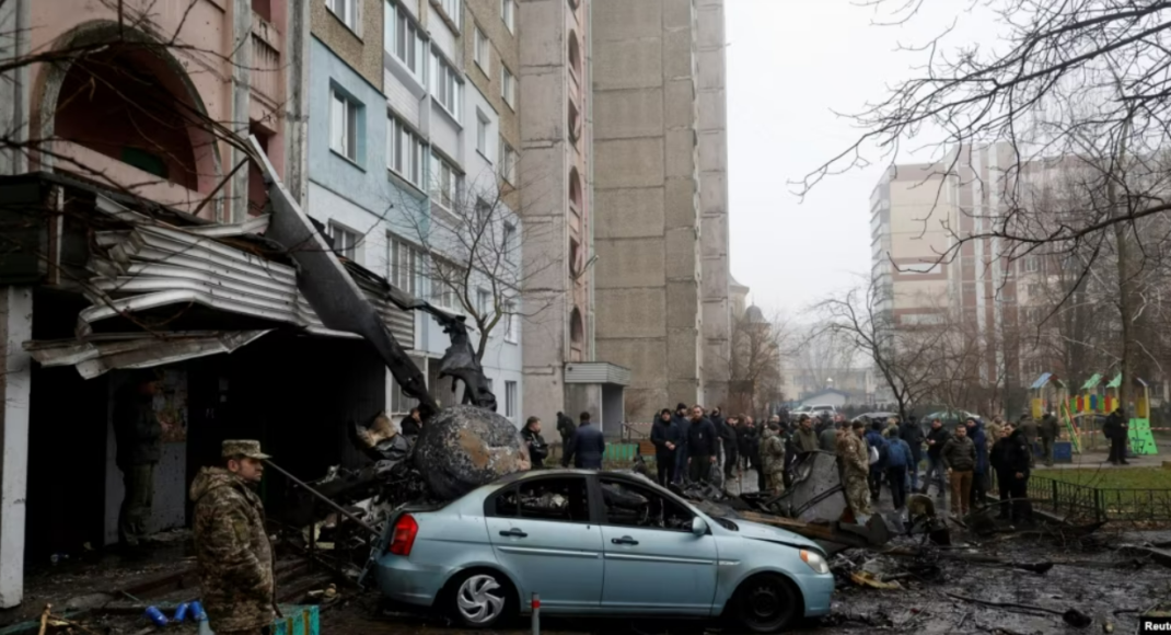 В Броварах разбился вертолет с руководством МВД, на борту был Монастырский