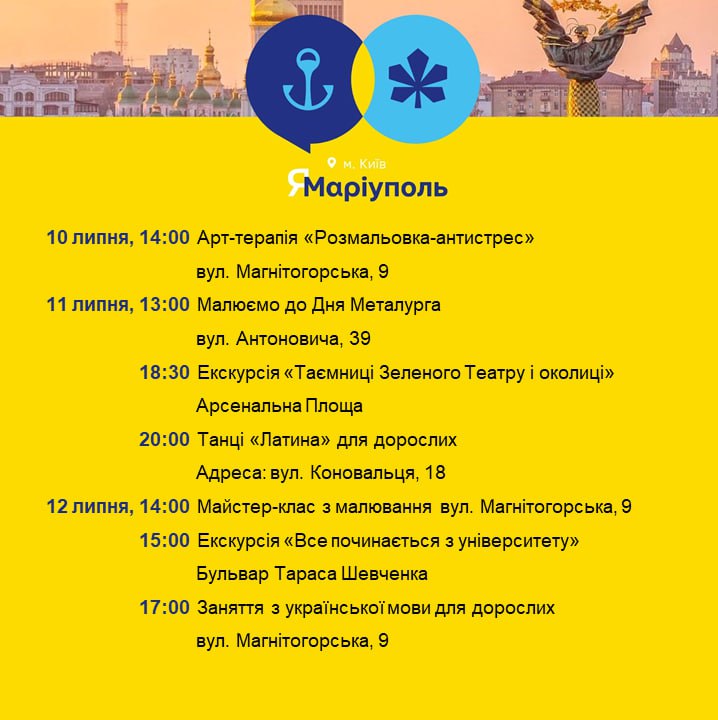 Що у Києві організовано для переселенців з Маріуполя: план заходів на тиждень