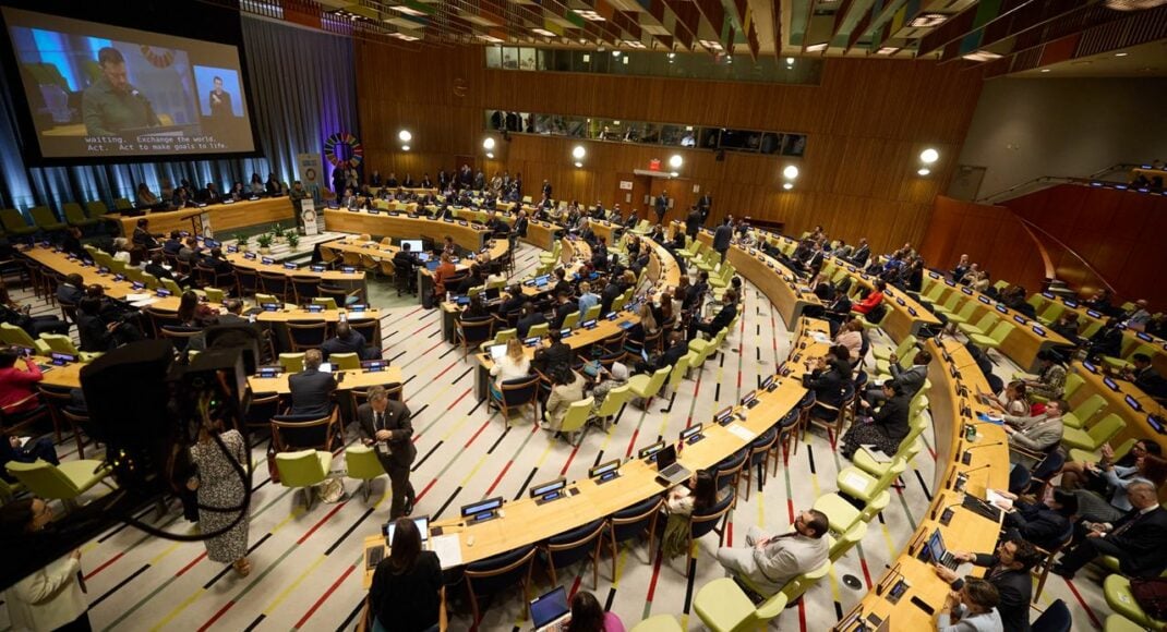 Зеленський під час виступу в ООН назвав два кроки для повного припинення бойових дій