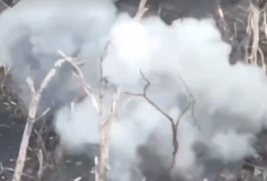 Украинские военные показали ликвидацию военных рф дронами под Бахмутом (видео)