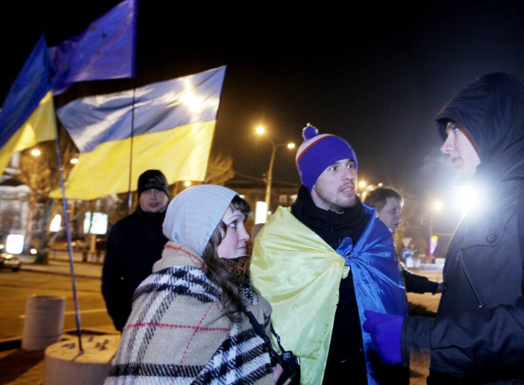 Катерина на Євромайдані 29 листопада 2013 року