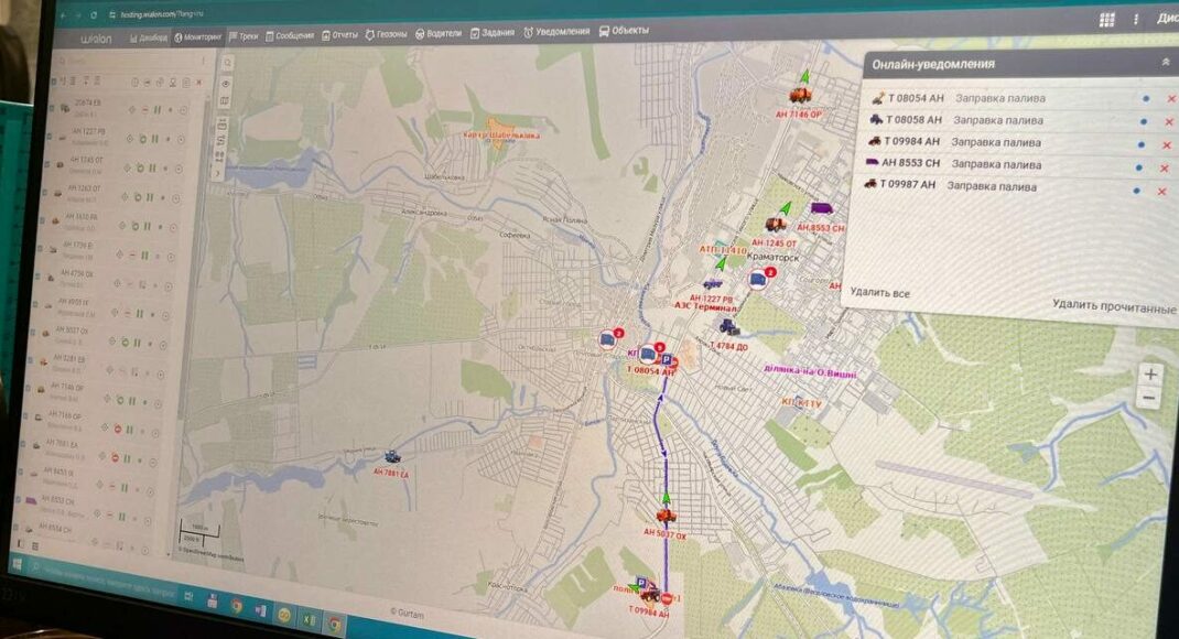 Краматорские коммунальщики используют GPS-трекеры для оптимизации работы спецтехники.