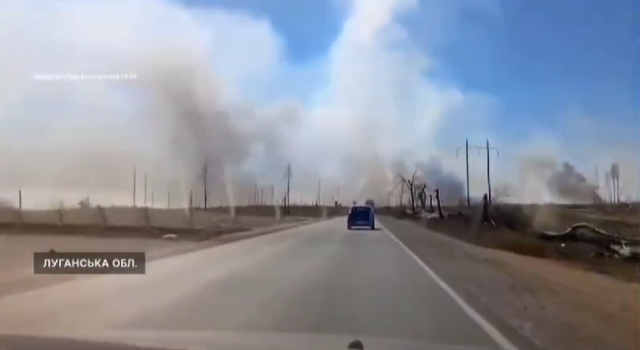 Десятки квадратних кілометрів окупованої Луганщини охоплені лісовими пожежами