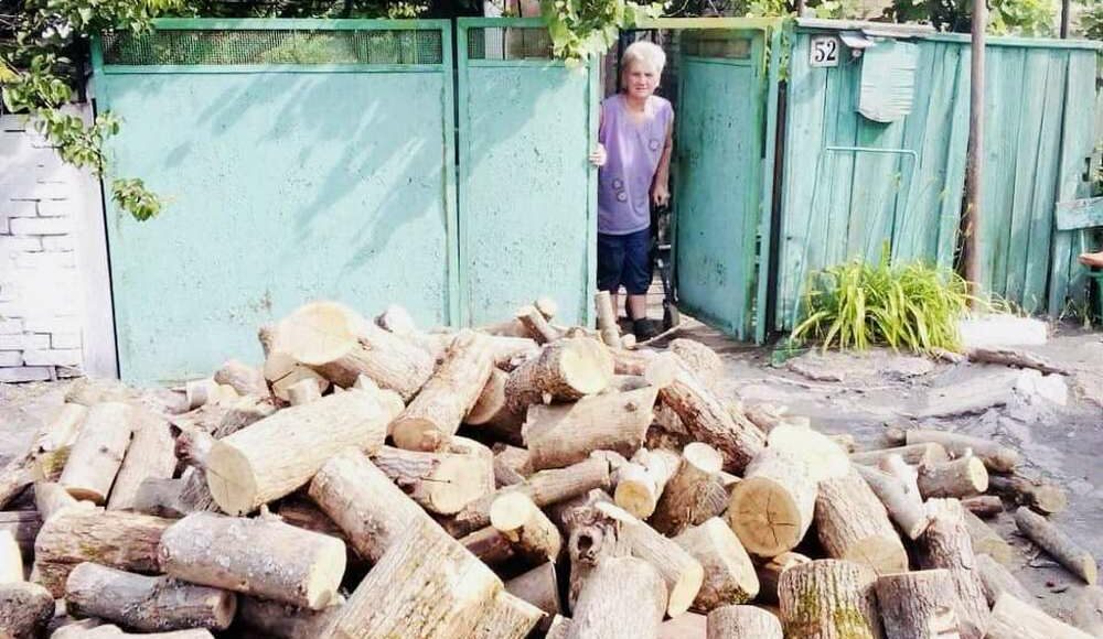 В Покровске социально-незащищенные слои населения получили бесплатную древесину для отопления (фото)